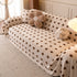 Plush Fleece Sofa Cover Throw, Soft Textured Polka Dot Couch Protector Blanket for Pets