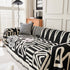 Chenille Geometric Sofa Throw Blanket, Boho Washable Furniture Throw Covers for Sofa