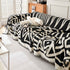Chenille Geometric Sofa Throw Blanket, Boho Washable Furniture Throw Covers for Sofa