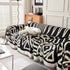Chenille Geometric Sofa Throw Blanket, Boho Washable Furniture Throw Covers for Sofa