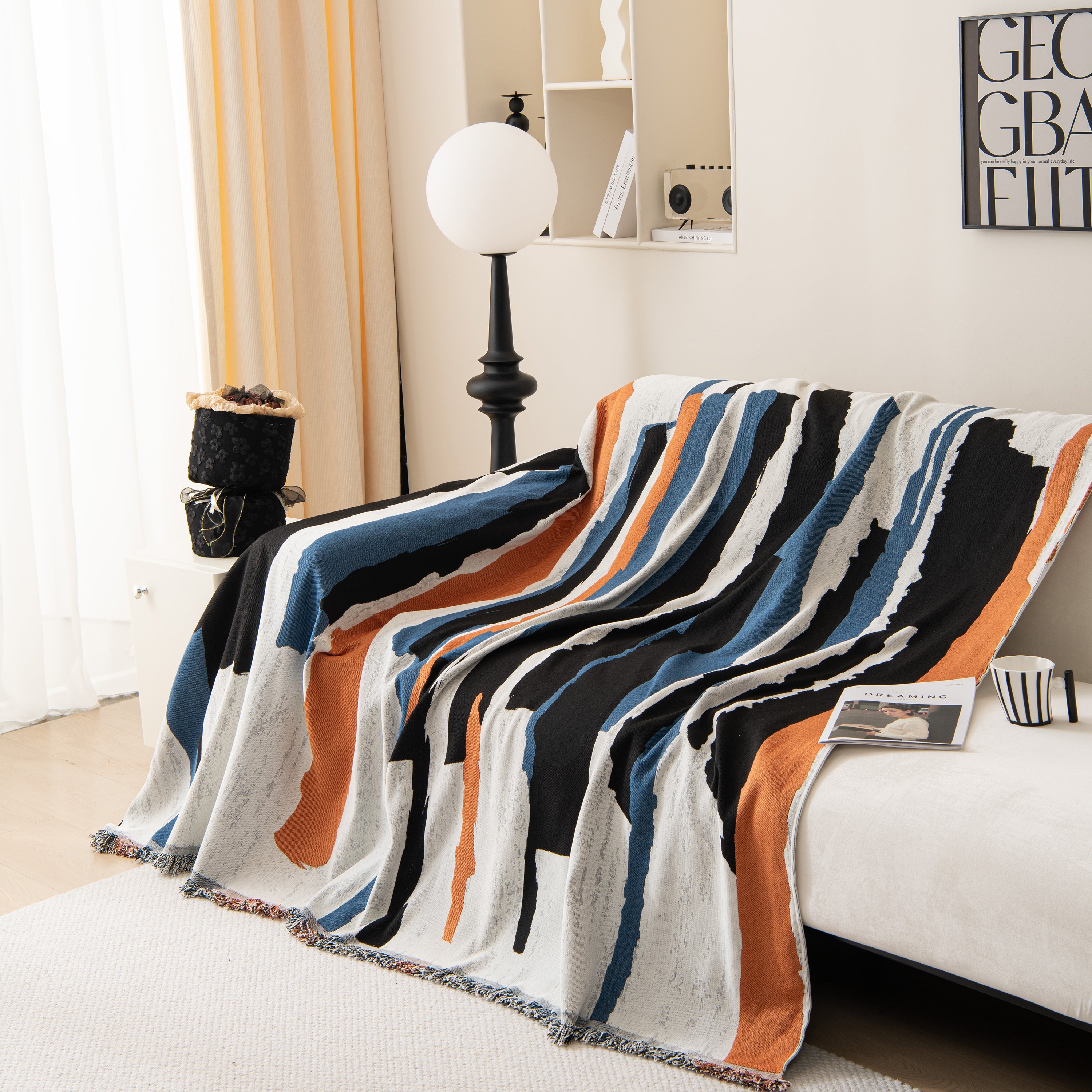 Colorful Chenille Sofa Throw Cover, Fashionable Soft Washable Couch Protector, Sectional Sofa Covers