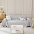 Solid Color Chenille Sofa Throw Blanket, Cozy & Easy Care Fringed Furniture Protector