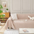 Solid Color Chenille Sofa Throw Blanket, Modern Decor Soft Couch Cover with Fringes
