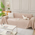 Solid Color Chenille Sofa Throw Blanket, Modern Decor Soft Couch Cover with Fringes