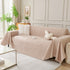Solid Color Chenille Sofa Throw Blanket, Modern Decor Soft Couch Cover with Fringes