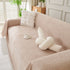 Solid Color Chenille Sofa Throw Blanket, Modern Decor Soft Couch Cover with Fringes