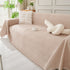 Solid Color Chenille Sofa Throw Blanket, Modern Decor Soft Couch Cover with Fringes