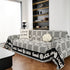 Chenille Houndstooth Sofa Throw Cover, Scratch Proof Cozy Throw Blankets for Couch