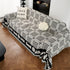 Chenille Houndstooth Sofa Throw Cover, Scratch Proof Cozy Throw Blankets for Couch