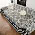 Chenille Houndstooth Sofa Throw Cover, Scratch Proof Cozy Throw Blankets for Couch