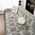 Chenille Houndstooth Sofa Throw Cover, Scratch Proof Cozy Throw Blankets for Couch