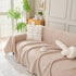 Solid Color Chenille Sofa Throw Blanket, Modern Decor Soft Couch Cover with Fringes