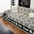 Chenille Houndstooth Sofa Throw Cover, Scratch Proof Cozy Throw Blankets for Couch