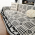 Chenille Houndstooth Sofa Throw Cover, Scratch Proof Cozy Throw Blankets for Couch