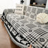 Chenille Houndstooth Sofa Throw Cover, Scratch Proof Cozy Throw Blankets for Couch