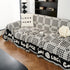 Chenille Houndstooth Sofa Throw Cover, Scratch Proof Cozy Throw Blankets for Couch