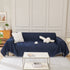 Solid Color Chenille Sofa Throw Blanket, Modern Decor Soft Couch Cover with Fringes