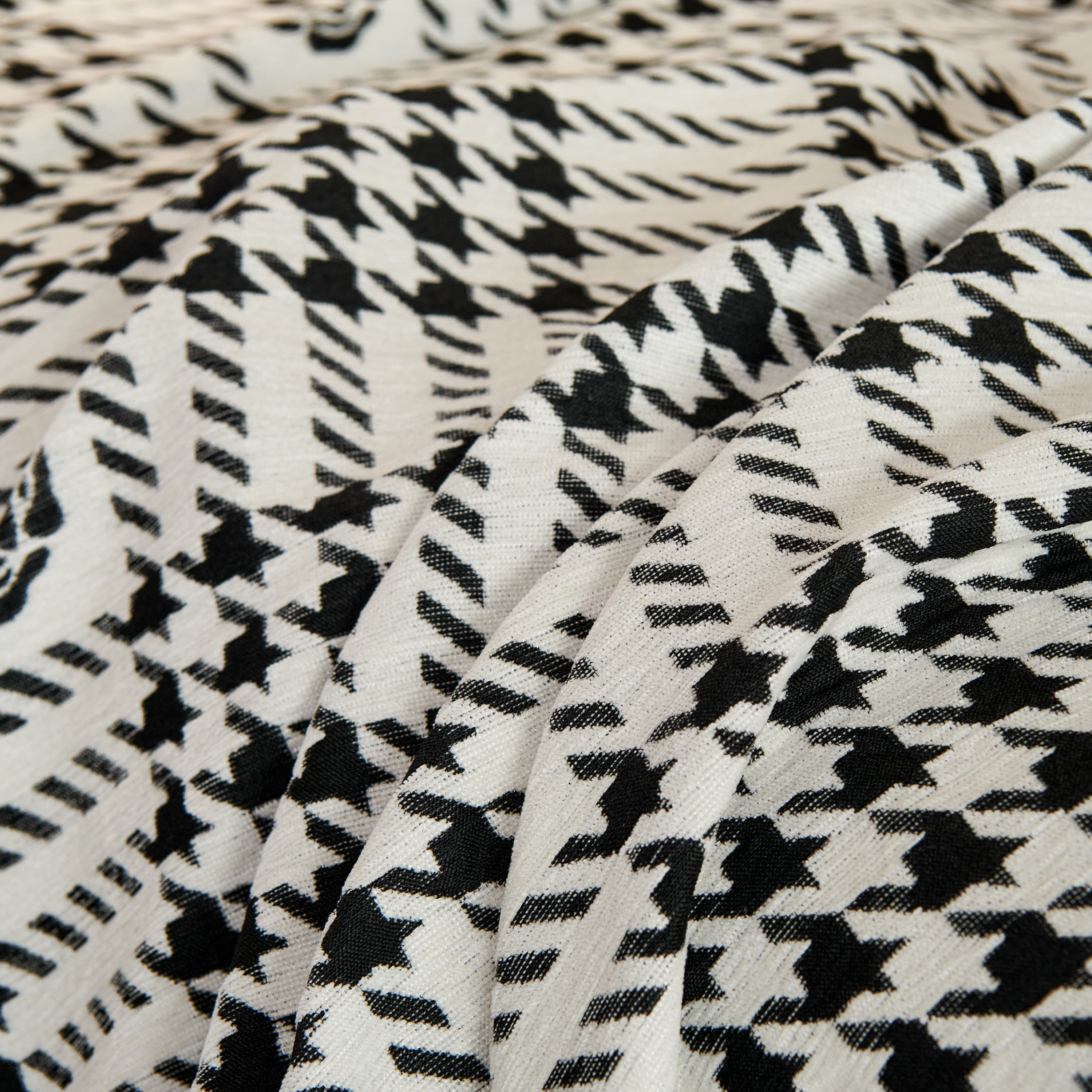 Chenille Houndstooth Sofa Throw Cover, Scratch Proof Cozy Throw Blankets for Couch