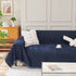 Solid Color Chenille Sofa Throw Blanket, Modern Decor Soft Couch Cover with Fringes