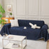 Solid Color Chenille Sofa Throw Blanket, Modern Decor Soft Couch Cover with Fringes