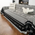 Chenille Houndstooth Couch Cover, Chaise Lounge Blanket Cover, Sectional Couch Scratch Protector