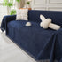 Solid Color Chenille Sofa Throw Blanket, Modern Decor Soft Couch Cover with Fringes