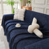 Solid Color Chenille Sofa Throw Blanket, Modern Decor Soft Couch Cover with Fringes