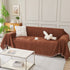 Solid Color Chenille Sofa Throw Blanket, Modern Decor Soft Couch Cover with Fringes