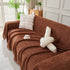 Solid Color Chenille Sofa Throw Blanket, Modern Decor Soft Couch Cover with Fringes