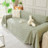 Solid Color Chenille Sofa Throw Blanket, Modern Decor Soft Couch Cover with Fringes