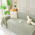 Solid Color Chenille Sofa Throw Blanket, Modern Decor Soft Couch Cover with Fringes