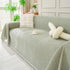 Solid Color Chenille Sofa Throw Blanket, Modern Decor Soft Couch Cover with Fringes