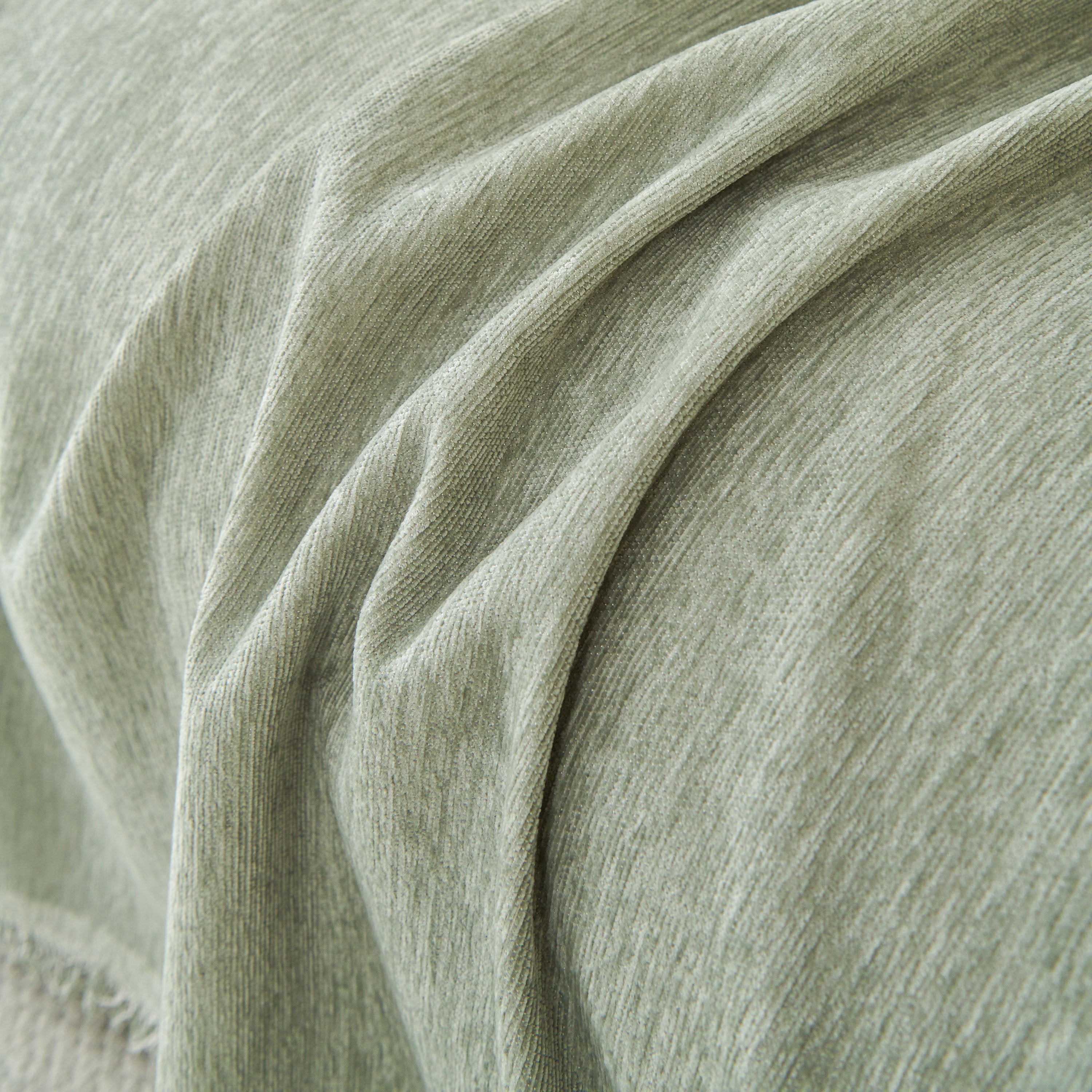 Solid Color Chenille Sofa Throw Blanket, Modern Decor Soft Couch Cover with Fringes