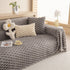 Thick Plush Faux Fur Couch Cover Blanket Warm Fuzzy Blanket Couch Protector for Winter