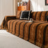 Boho Couch Throw Blanket with Textured Stripes, Sofa Cover for Living Room Decor