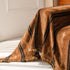 Boho Couch Throw Blanket with Textured Stripes, Sofa Cover for Living Room Decor