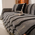 Boho Couch Throw Blanket with Textured Stripes, Sofa Cover for Living Room Decor