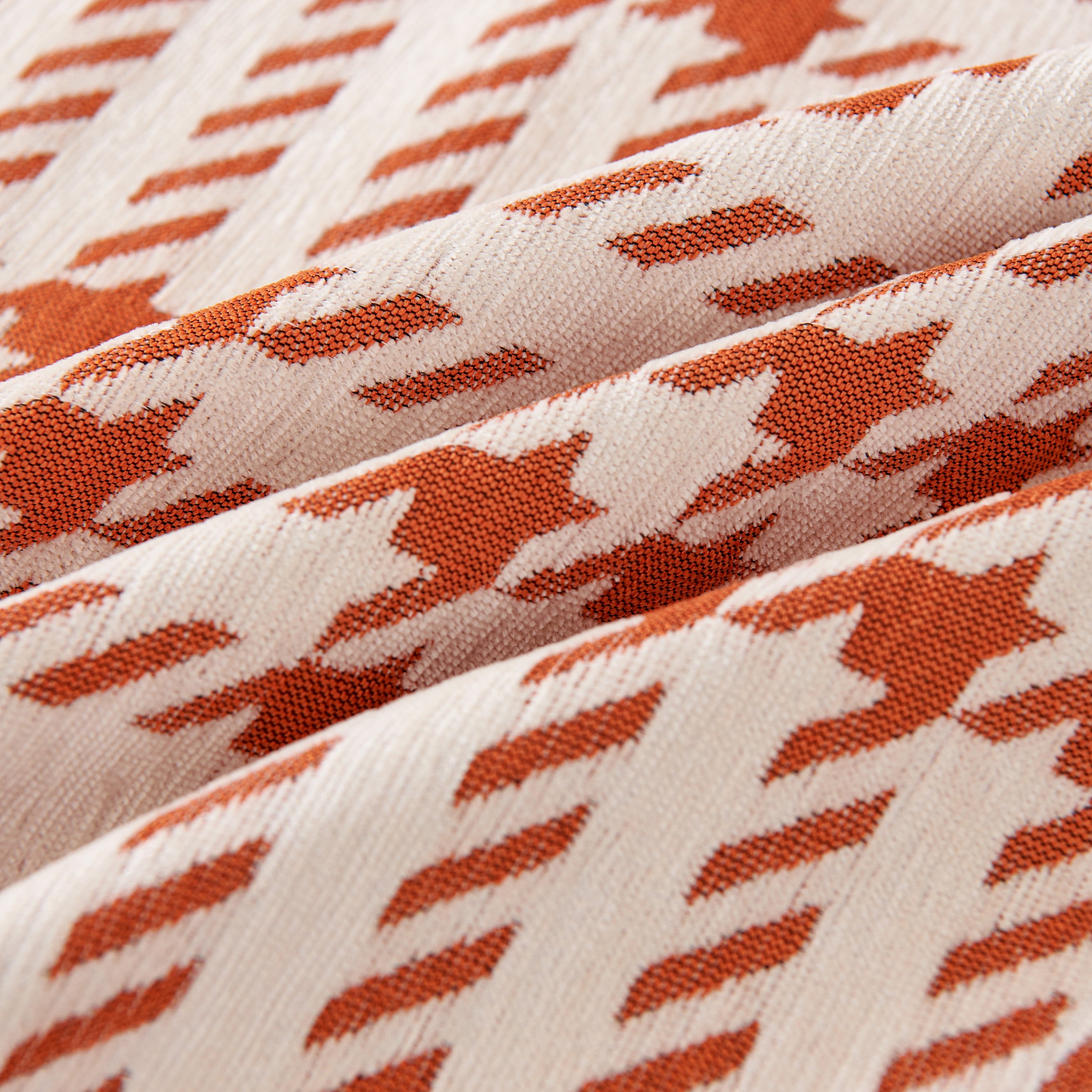 Chenille Houndstooth Sofa Throw Cover, Scratch Proof Cozy Throw Blankets for Couch