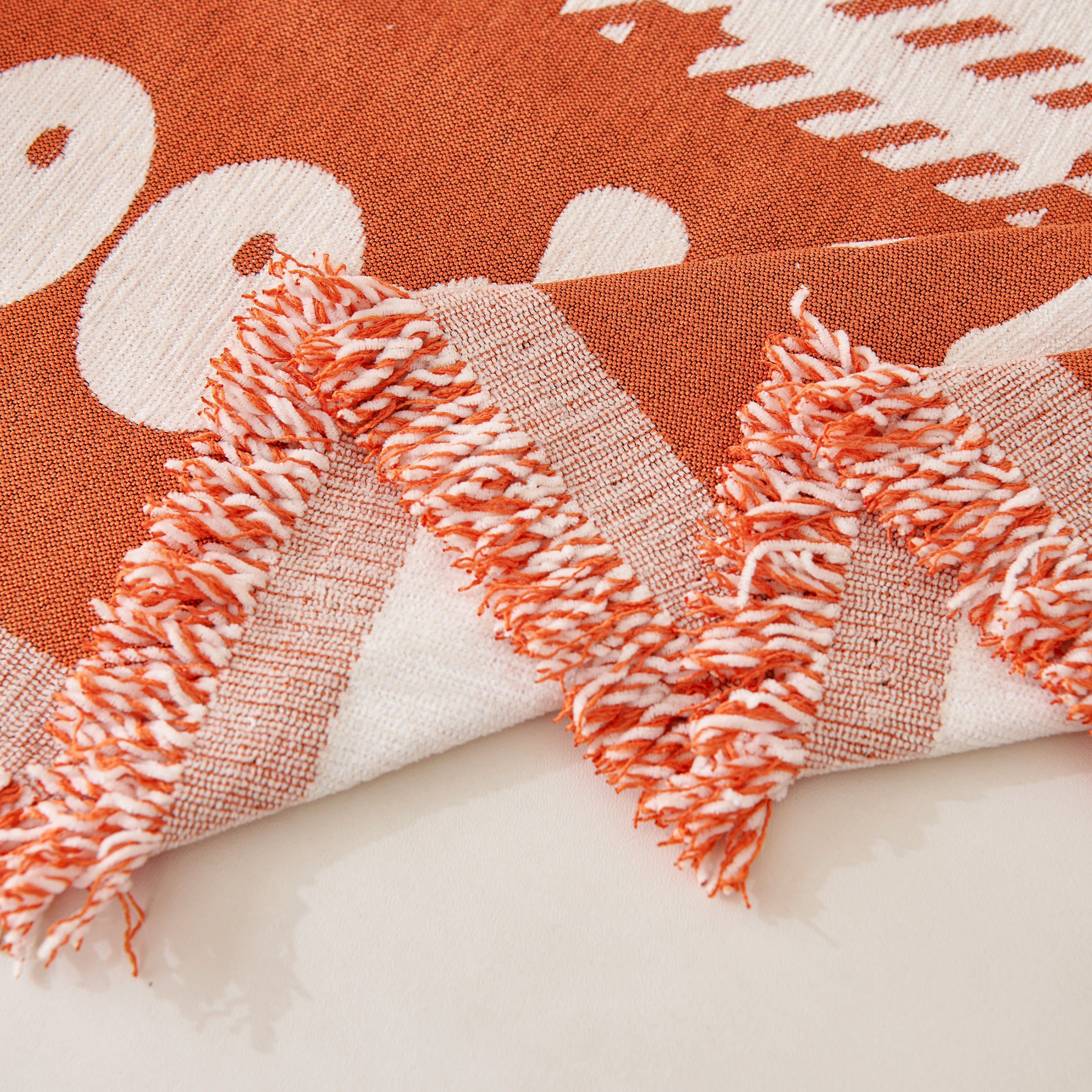 Chenille Houndstooth Sofa Throw Cover, Scratch Proof Cozy Throw Blankets for Couch
