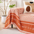 Chenille Houndstooth Couch Cover, Chaise Lounge Blanket Cover, Sectional Couch Scratch Protector
