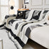 Reversible Ginkgo Leaf Furniture Slipcovers for Sofas Scratch Resistant Sectional Sofa Throw Covers