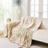 Soft Woven Leaf Couch Blanket, Pet-friendly Sectional Sofa Slipcover For Cats Dogs