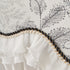 Farmhouse Ruffled Lace Sofa Slipcover Vintage Furniture Protector with Botanical Print