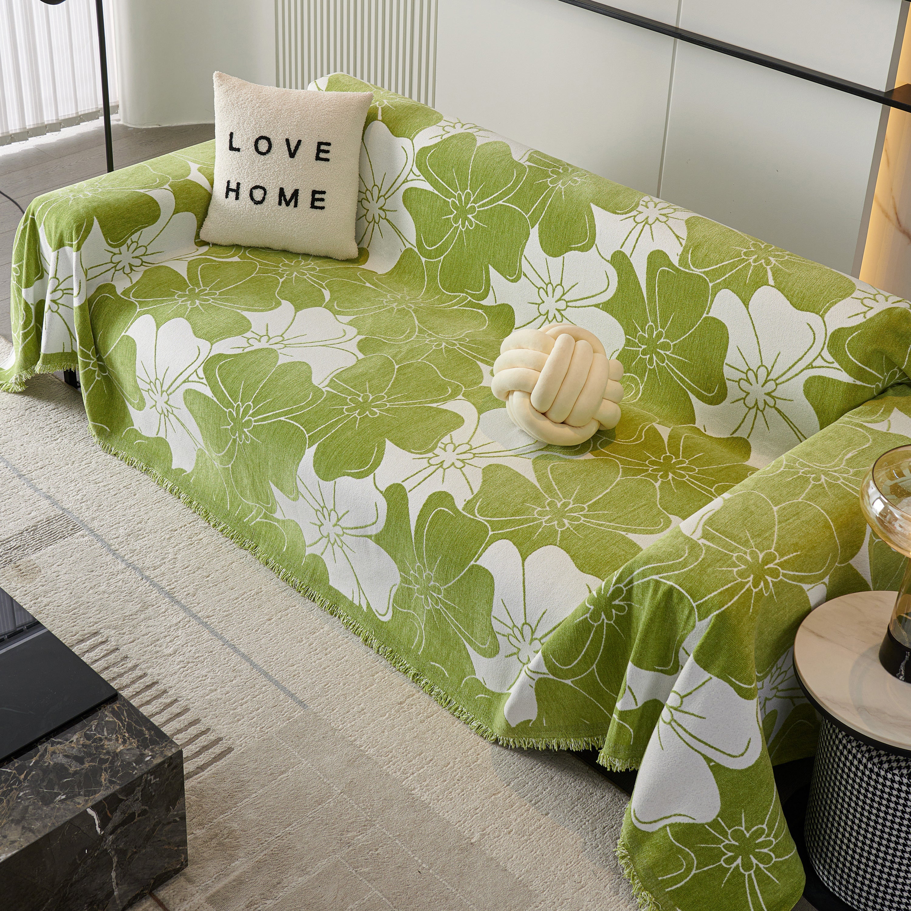 Decorative Throw Blankets for Sofa, Oversized Pretty Floral Throws for Sofas