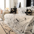 Large Floral Sofa Cover Throw Blanket, Plush Jacquard Non-Shedding Couch Cover for Pets