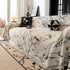 Large Floral Sofa Cover Throw Blanket, Plush Jacquard Non-Shedding Couch Cover for Pets