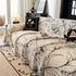 Large Floral Sofa Cover Throw Blanket, Plush Jacquard Non-Shedding Couch Cover for Pets
