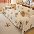 Cute Dog Pattern Chenille Sofa Throw Cover, Textured Woven Furniture Covers for Pets