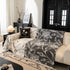 Large Floral Sofa Cover Throw Blanket, Plush Jacquard Non-Shedding Couch Cover for Pets