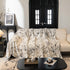 Large Floral Sofa Cover Throw Blanket, Plush Jacquard Non-Shedding Couch Cover for Pets